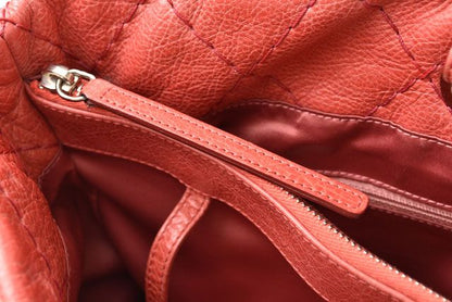 Chanel Shoulder Bag Tote Bag Chanel Quilted Leather Dark Pink Silver