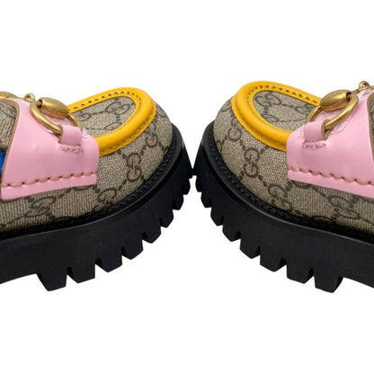 Gucci Loafer GG Supreme Bee Embroidery 727170 34 Size Flower Multicolor Beige