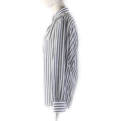 Celine 2c703637p Silk-blend Triomphe Embroidered Stripe Pullover Shirt Long