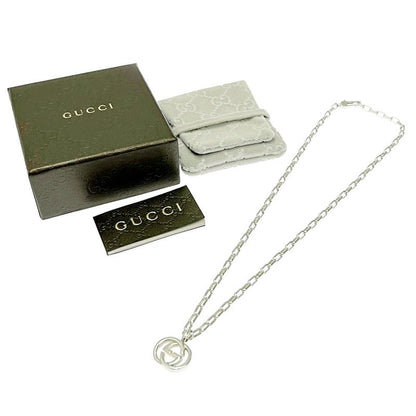 Gucci Silver Interlocking G Necklace 22.0g 925 Engraved 354280 Necklace