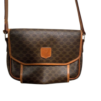 Celine - F 09 Vintage Macadam Shoulder Bag Women Brown FREE
