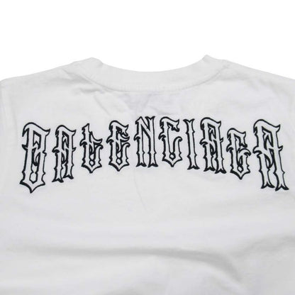 19ss Balenciaga Tattoo LOGO T-shirt Tattoo Logo Back Embroidery Short Sleeve