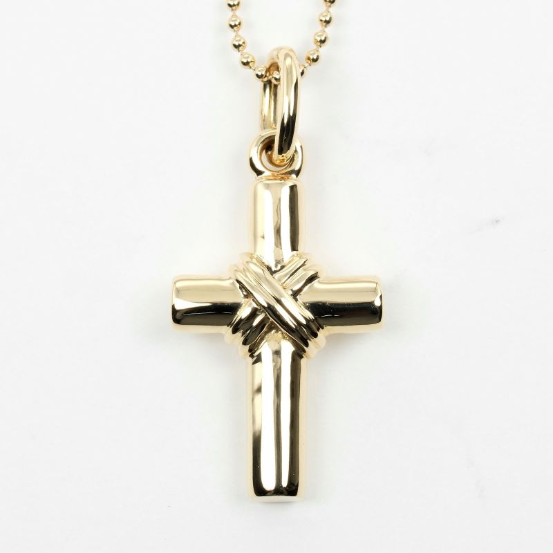 Tiffany & Co Signature Cross 18K Yellow Gold Ladies 6.7g Necklace