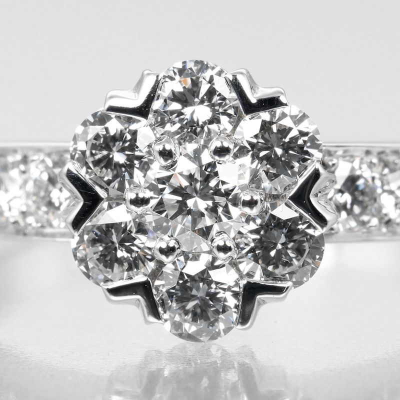 [van Cleef & Arpels] Van Cleef & Arpels Fleurette Pt950platinum × Diamond #8