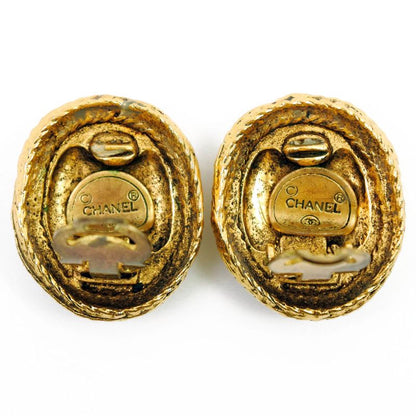 Chanel Coco Mark Vintage Gold Plated Ladies 15.8g Earrings