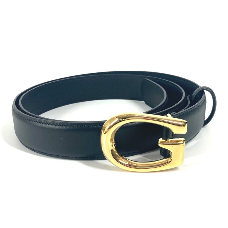 Gucci Belt G Logo Buckle 655566 Leather Black