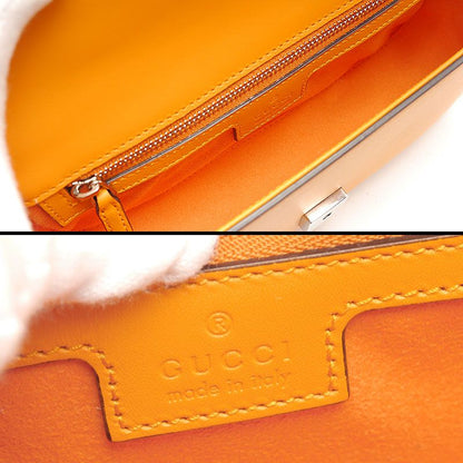 Gucci Petite GG Leather 2WAY Handbag 739722 Crossbody Orange