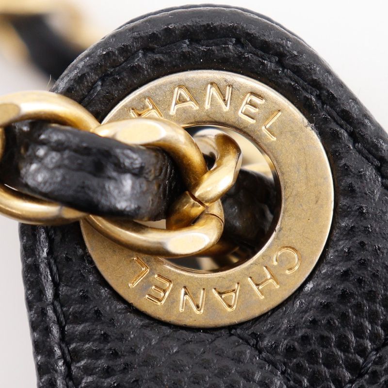 Chanel Matelasse Small Hobo Bag Chain Shoulder As3710 Caviar Skin Black Ladies