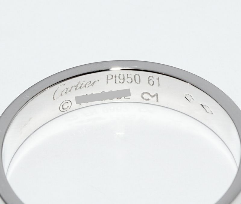 Cartier Ring Pt950 Happy Birthday Ring SM Logo Cartier Wedding Ring B40553