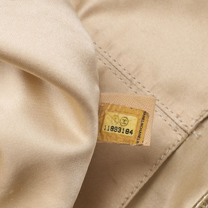 Chanel Shoulder Bag Coco Mark Full Flap Leather Gold With Silver Hardware