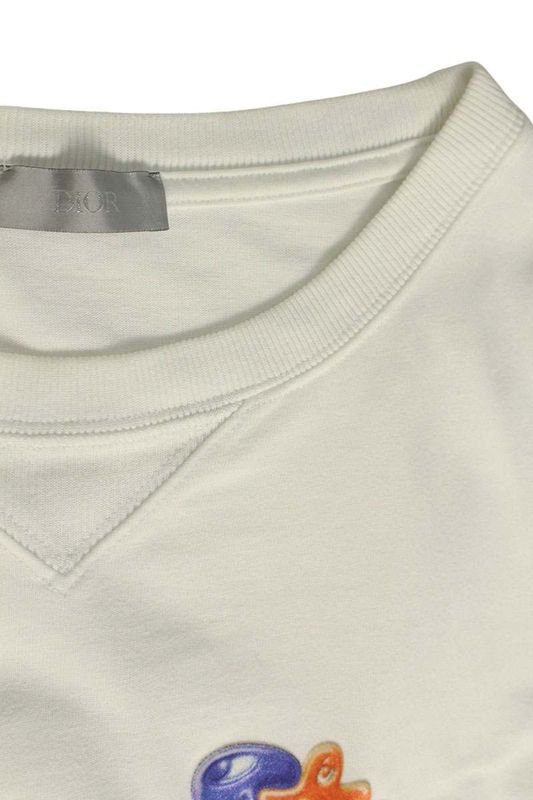 Dior 21AW 193j685d0554 Kenny Scharf Logo Embroidered T-shirt Men L