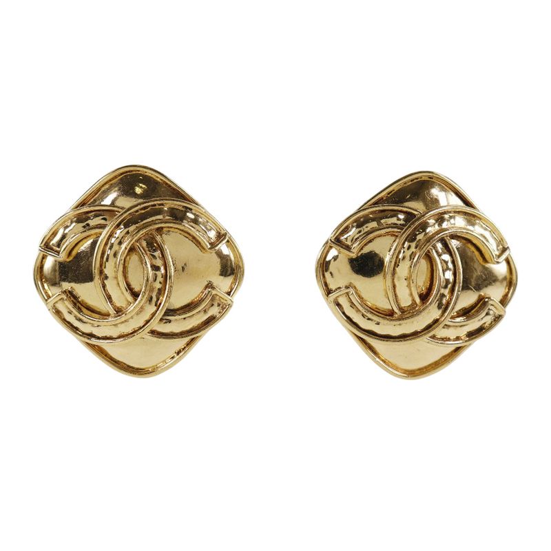 Chanel Coco Mark Vintage Gold Plated 94P Ladies 24.0g Earring