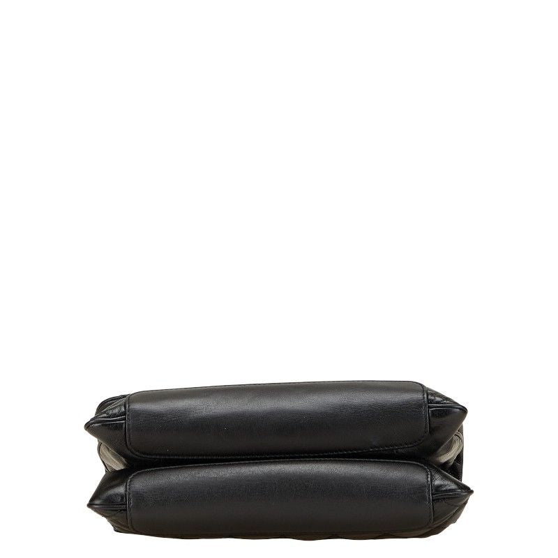 Chanel Coco Mark Matelasse Crossbody Chain Shoulder Bag Black Leather Women