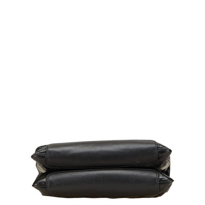 Chanel Coco Mark Matelasse Crossbody Chain Shoulder Bag Black Leather Women