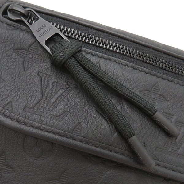 Louis Vuitton Shoulder Bag Pulse Wearable Wallet Monogram Shadow Leather Black