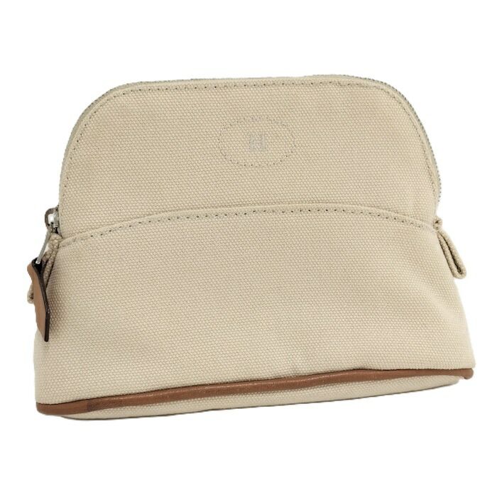 Hermes Bolide Pouch 16 Mini Canvas Beige