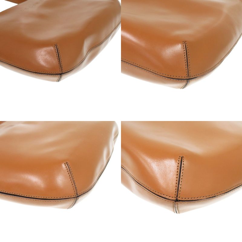 Celine Shape Push Leather Camel Shoulder Bag Brown 0441 Celine Women