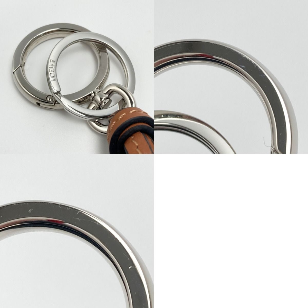 Loewe Anagram Bag Charm C621232x83 Brown Leather Key Holder