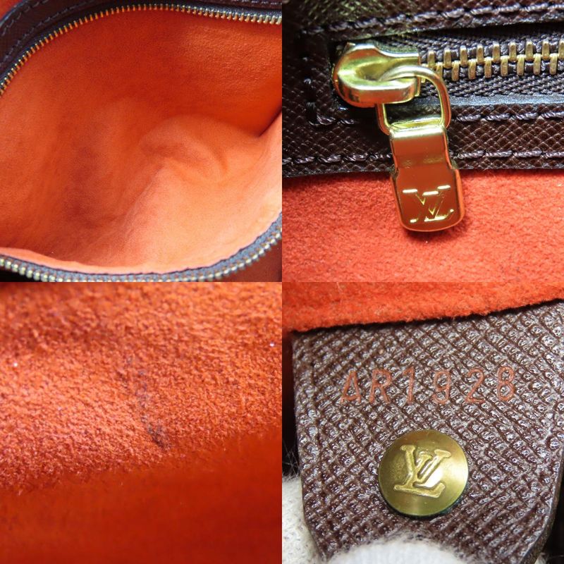 Louis Vuitton Tote Bag Marais N42240 Damier Brown Gold Hardware With Pouch