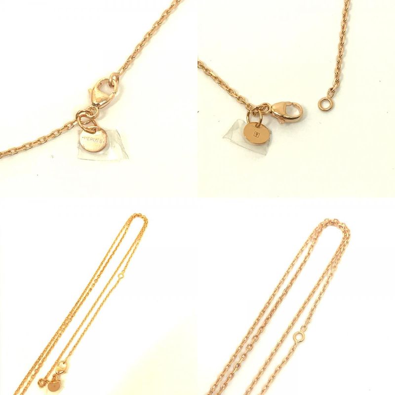 Hermes Necklace As De Coeur PM Metal Brown