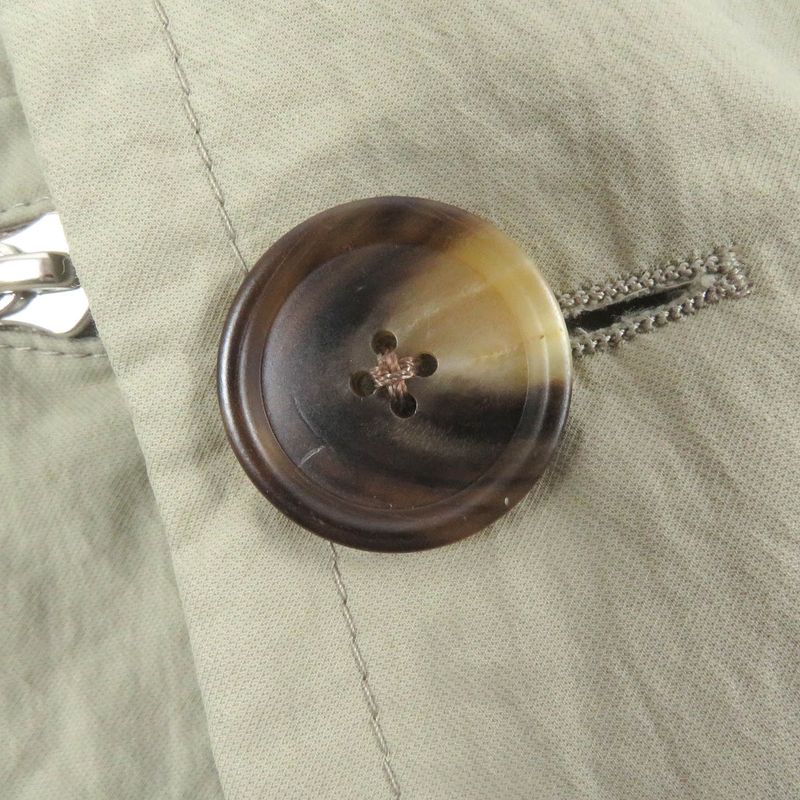 Hermes 22AW Cotton Filled Mid Length Chester Coat Khaki 44 With Hanger And