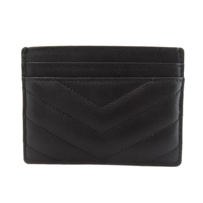 Saint Laurent V-stitch Logo Card Case Calf Women