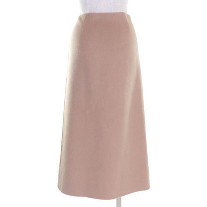 Prada 22AW P151v 100% Cashmere Logo Buttons Long Wrap Skirt Beige 40 Made In