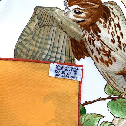 Grade Hermes Carre 90 AU Coeur DES BOIS In The Woods Orange 100% Silk