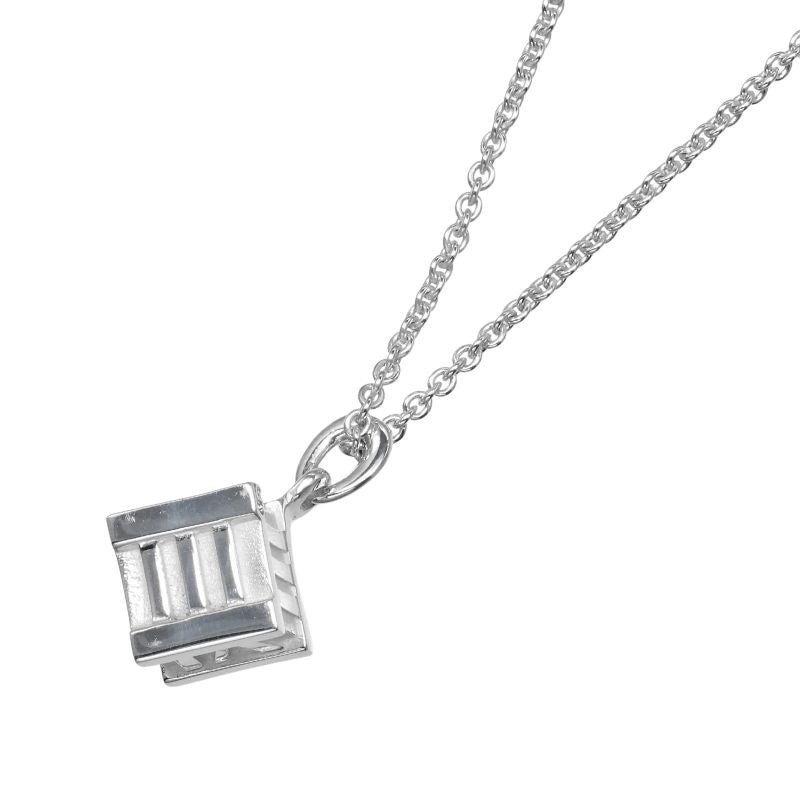 Tiffany & Co Atlas Cube 925 Silver Ladies 7.18g Necklace