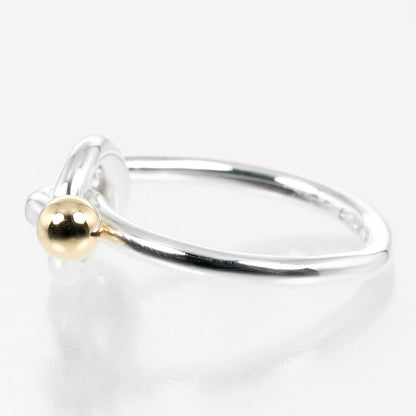 Tiffany & Co Love Knot Silver 925 X 18K Yellow Gold #10 Ladies 3g Ring