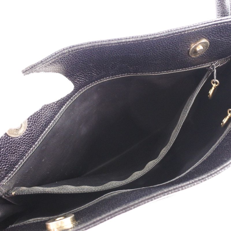 Chanel Caviar Skin Black Women's Tote Bag