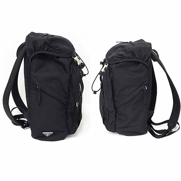 Prada Nylon Backpack Sac Tessuto 2vz062 Black NERO A Rank