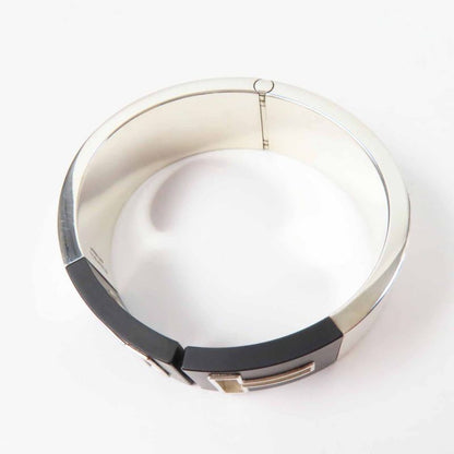 Tiffany & Co T-cut Out Bangle / Bracelet Ag925 Silver Black Ladies