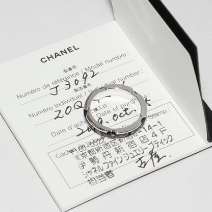 Chanel Ring 18K White Gold Black Ceramic J12 Ultra Collection Ring Small Model