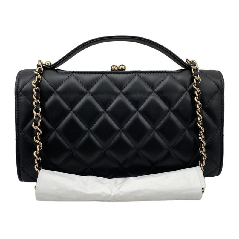 Chanel Ap2875 Flap Phone Case Black Random Seal Silver Hardware with Box and