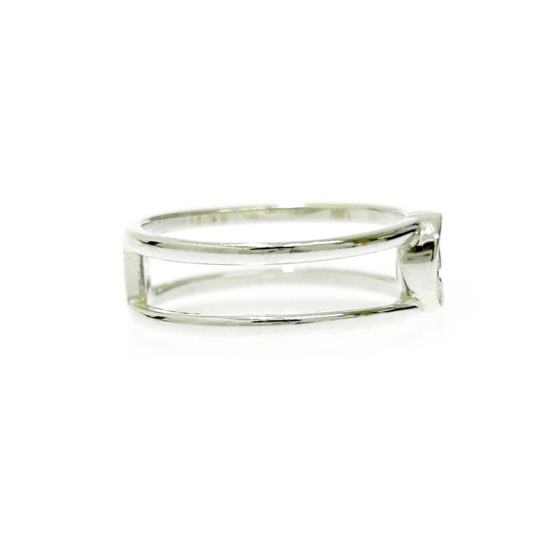 Gucci Silver Slim Open Band Ring 2.0g 925 Engraved 407822 Ring with Box