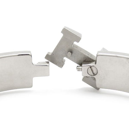 Hermes Bracelet Click H PM Metal Enamel Blue and Silver Hardware H Bracelet