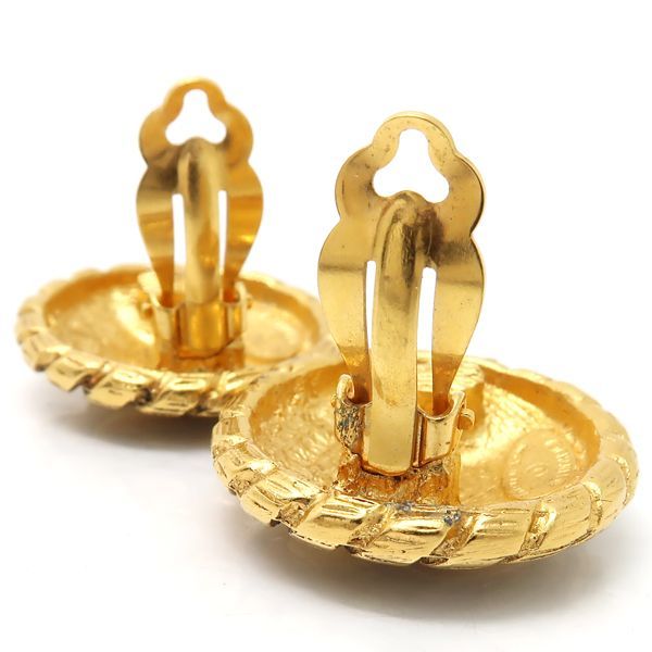Chanel Earring Vintage GP Coco Mark Round Diameter Approx 3cm (1.18in) Pawnshop