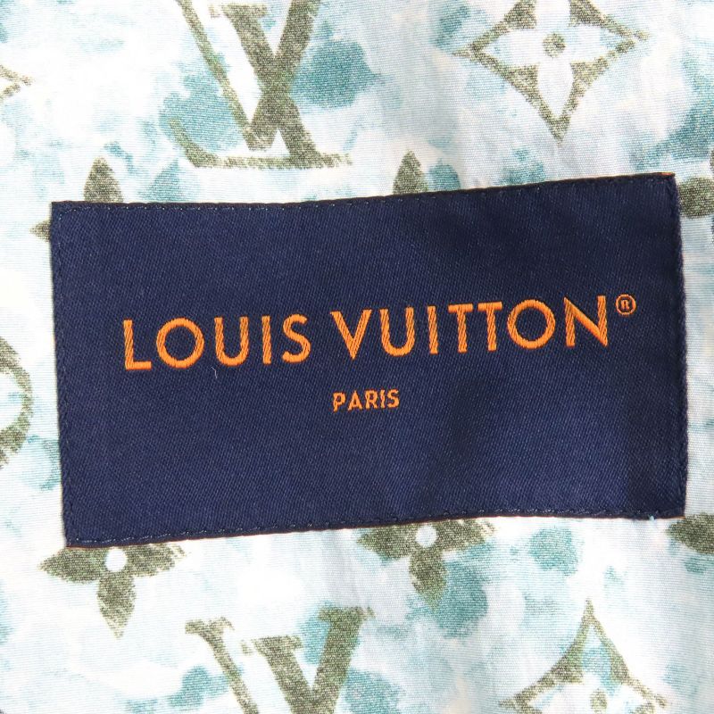 Louis Vuitton 23AW Monogram Printed Windbreaker Zip-up Nylon Jacket Light Blue