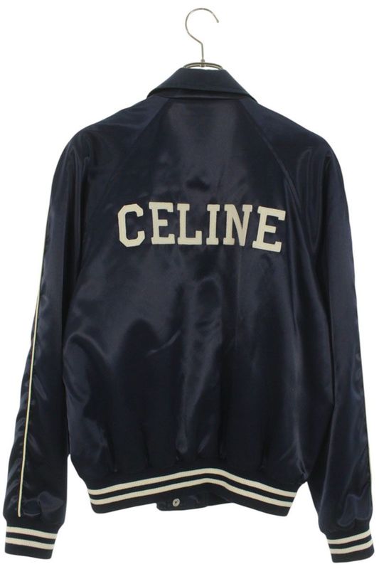 Celine 25SS Rv08u0550 Satin Polished Teddy Jacket Blouson Men's 48