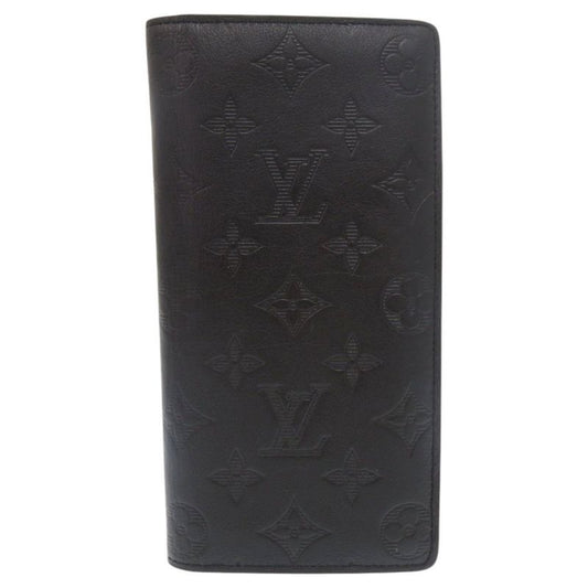 Louis Vuitton Portefeuille Brazza Monogram Shadow M62900 IC Chip Noir Black