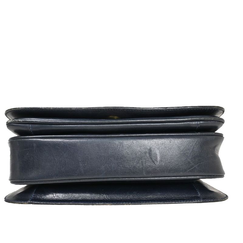 Celine Carriage One Shoulder Bag Macadam Navy Gold 60bs100