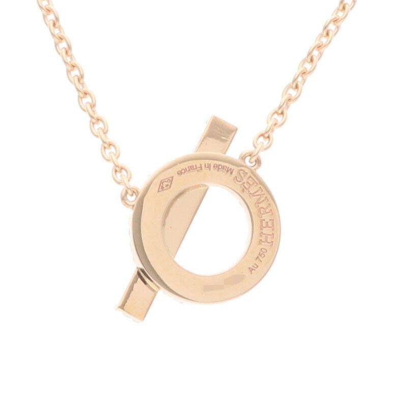 Hermes Finesse 18K Pink Gold Diamond Necklace Ladies