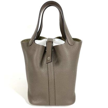 Hermes Handbag Picotin Lock PM Picotin Lock PM Taurillon Cles Mans Etang Gray