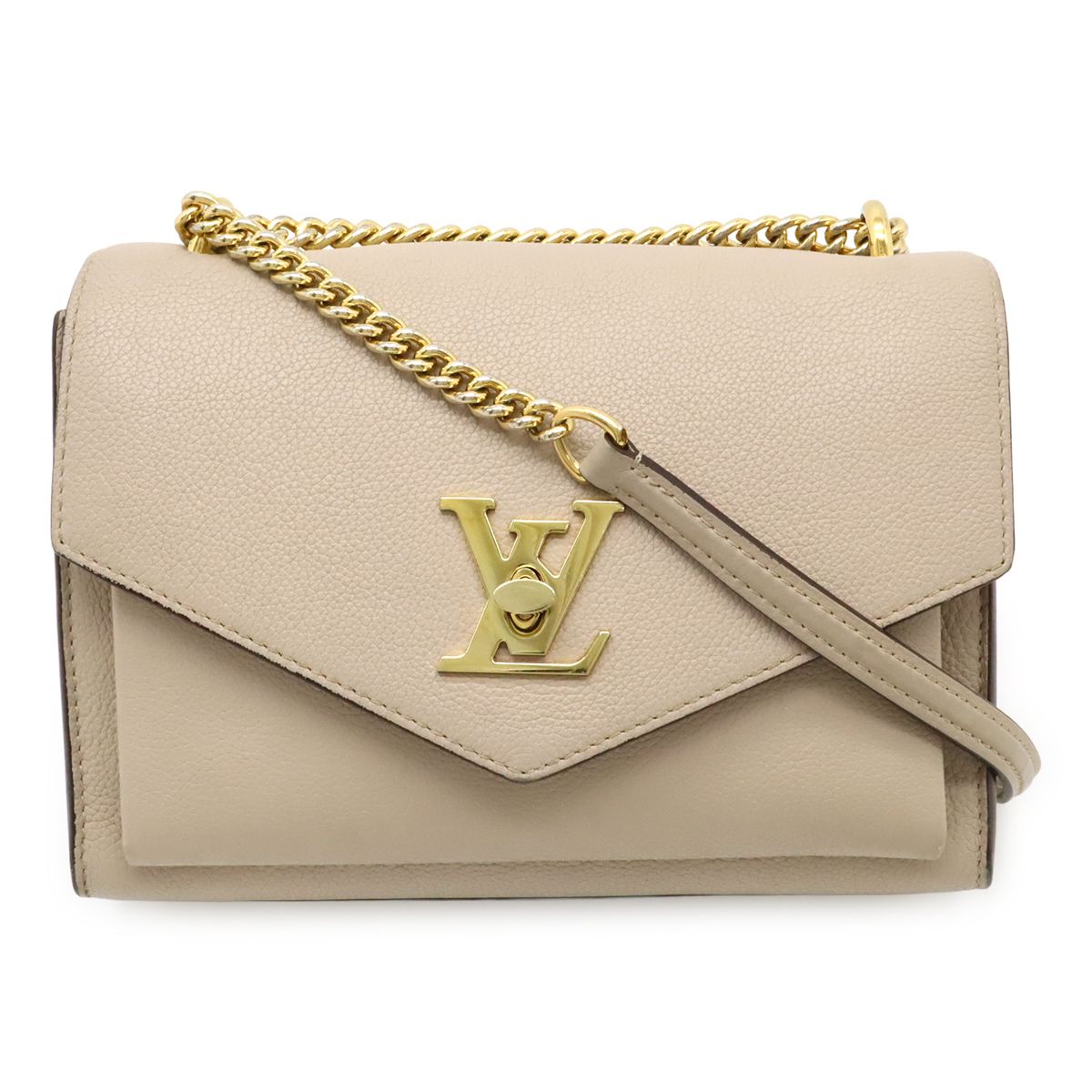 Louis Vuitton My Lock Me Chain Shoulder Bag Pochette Leather Glaze M56137