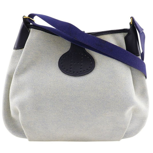 Hermes Rodeo Toile Ash Gray/navy Blue □C Ladies Shoulder Bag