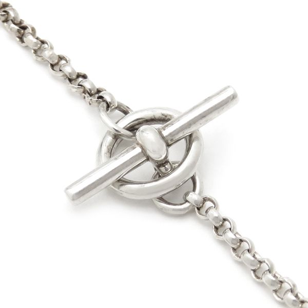 Hermes Bracelet Ex Libris PM Silver 925 18k Pink Gold Silver X Pink Gold Sh