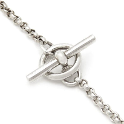 Hermes Bracelet Ex Libris PM Silver 925 18k Pink Gold Silver X Pink Gold Sh