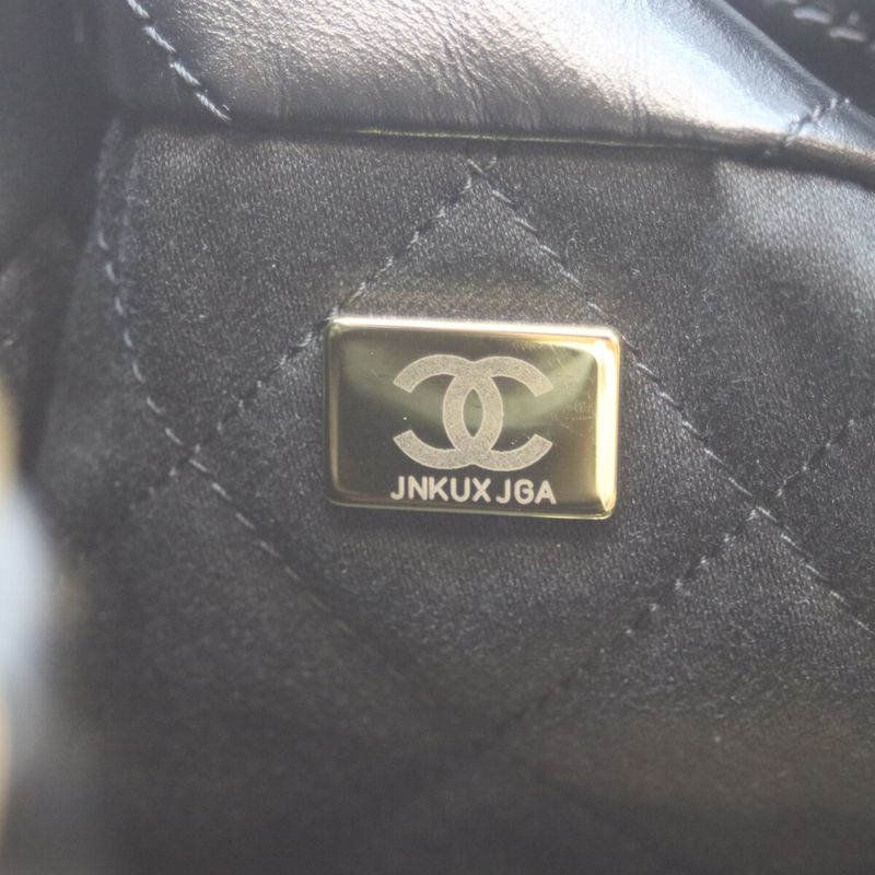 Chanel Black Ghardware Shiny Calf Chanel 22 Small Shoulder Bag Handbag Chain