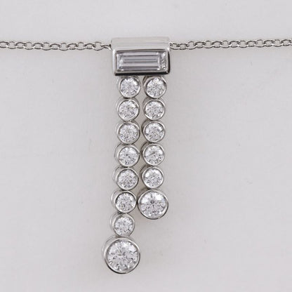 Tiffany & Co Jazz Double Drop Pt950platinum X Diamond Ladies 4.7g Necklace